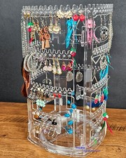 Acryl Ohrringständer Halter Tisch-Vitrine Schmuckständer 360-Grad-Drehfunktion