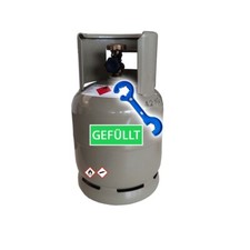 Propangas Flasche 2,5 kg grau gefüllt inkl. Gasregler-Schlüssel + 17er Schlüssel