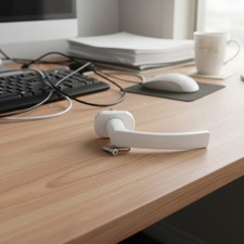 Fenstergriff Aluminium weiß