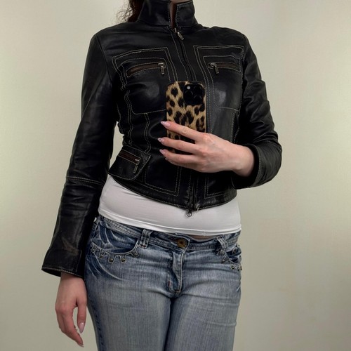Y2k vintage echt leder - echt, jacke