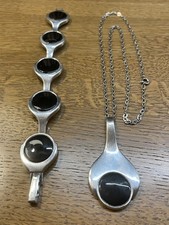 Modernist Set Silber 835 Onyx