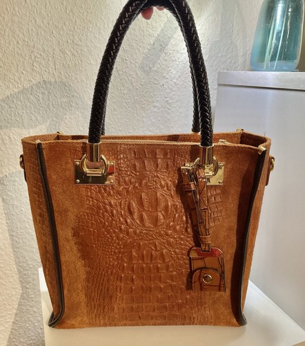 Handtasche echtes wildleder - echtes,