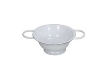 Kleine Schale aus Emaille mit Griffen weiß vintage/shabby  Ø16cm Höhe 6,5cm