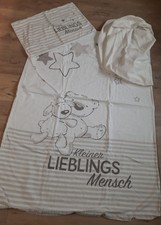 3 tlg. Ki. Bettwäsche Set - Biber - 40x60cm/100x135cm