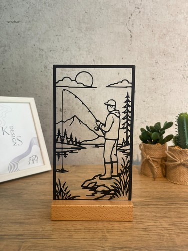 Angler geschenk aufsteller - angler,