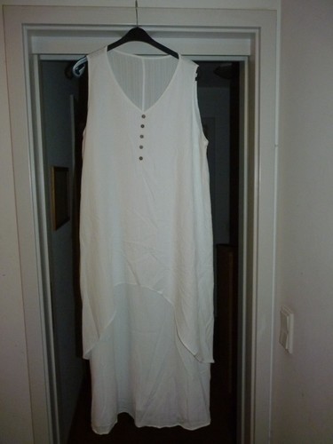 Kleid doppellagig weiß - doppellagig, gr