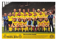 Vintage Borussia Dortmund Mannschaftskarte 1978 BVB Mannschaftsbild Stifts Pils