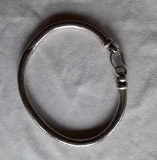 Armband Rajastan-Schlangenkette unisex Hackenverschluss Silber 20 cm