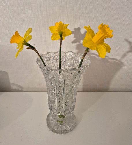 Vintage bohemia kristallvase - vintage,