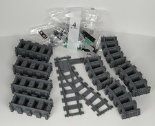 LEGO® City Eisenbahn Schienen Geraden Kurven Weiche Bahnübergang aus 60198 NEU