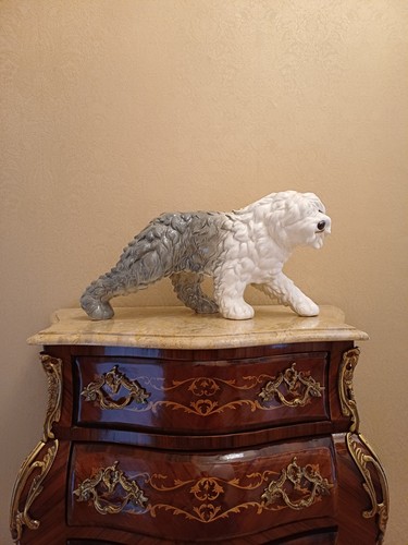 Porzellan figur hund - porzellan,