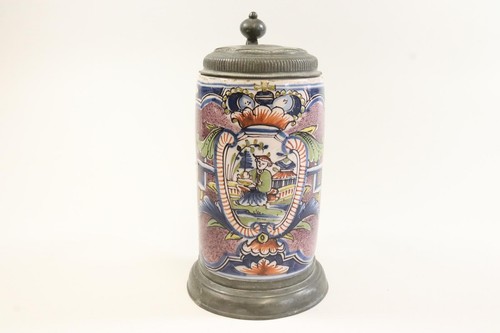 Walzenkrug fayence polychromes - walzenkrug,