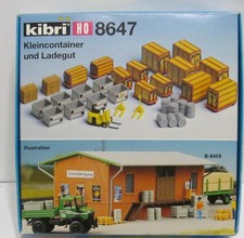 KIBRI Spur H0, 8647, Bausatz Kleincontainer und Ladegut, ungebaut, OVP, XU0266X