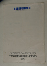 Telefunken videorecorder a930s - videorecorder,