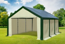 Partyzelt 4x6m Grün Beige PVC
