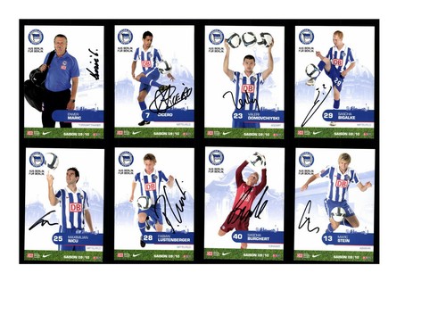 Autogrammkartensatz hertha bsc - autogrammkartensatz,