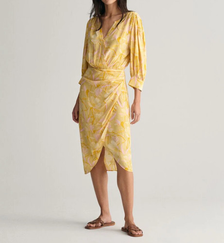 Gant kleid gelb viskose 34 - viskose, gr.