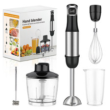 5 in 1 Stabmixer Elektrischer Hand Blender Pürierstab Pürierer Mixer Silber DHL