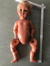 Schildkröt Celluloid-Puppe 42 cm – 1950er Jahre, handbemalt, Original