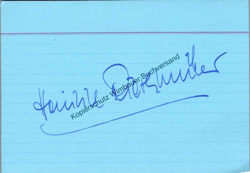 Original autogramm heinrich - original,