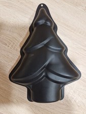 Städter 99 Schwarzblech Backform Motiv Tanne Weihnachtsbaum 28 cm x 20,5 x 4 cm