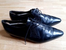 Herrenschuh, Leder, True Vintage, schwarz, Gr.42, Rockabilly, mit Schuhspannern