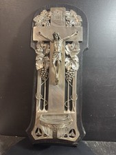 Um 1910 Altes Weihwasserbecken, Höhe 41,5 cm