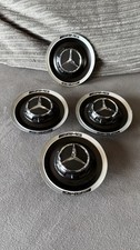 4x Mercedes AMG Nabendeckel Deckel A0004005700 9283 mattschwarz / Silber