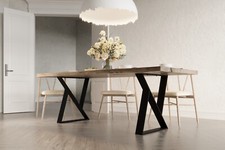 2x TISCHBEINE TISCHGESTELL TISCHKUFEN METALL STAHL TISCHFÜßE INDUSTRIAL TISCH M