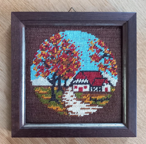 Gobelin stickbild herbst - "herbst", mit