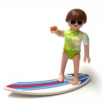 Playmobil * Figur * coole Surferin / Frau auf Surfbrett / Surfboard