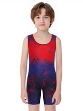 DE FEESHOW Badeanzug für Kinder Jungen Short Jumpsuit Einteiliger Tankini Strand