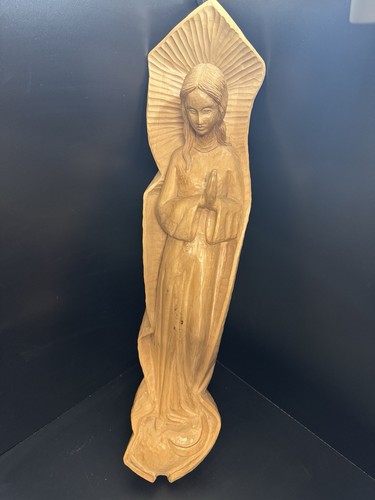 Holzfigur maria betend - ,