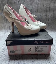 Leg Avenue Brautschuhe, Abendschuhe High Heels im Mary Jane Style, Gr. 7 (37)