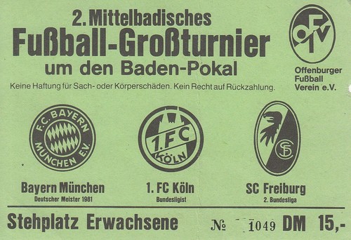 Ticket turnier in - 25.7.81,