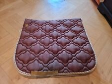 Schabracke Satteldecke Waldhausen Dressur 58cm Braun Rose Kordel 