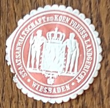 SIEGELMARKE: Staatsanwaltschaft b.d.Koen.Preuss. Landgericht Wiesbaden