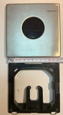 Geberit Drückerplatte Urinal Edelstahl gebürstet IRU-08 gebraucht + Halterung