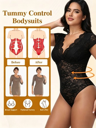 Damen spitzenbody kurzarm - spitzenbody,