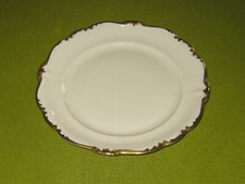 Rosenthal Pompadour Kuchenteller, elfenbein mit Goldrand