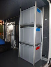 Alu Regal für Wohnmobil Heckgarage Garage incl. Boxen; Systemregal; Regalsystem