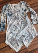 Longshirt 36 Tredy weis blau