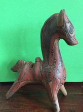 Ton/Keramik Pferdefigur -