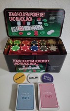 Texas Holdem Poker Set Hold'em Pokerset Karten komplettes Spiel Set Cards Chips