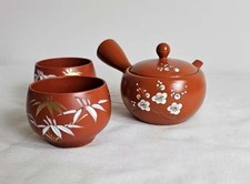 Japanische Teekanne/Kyusu Tokoname aus Ton, Tasse, Teeservice