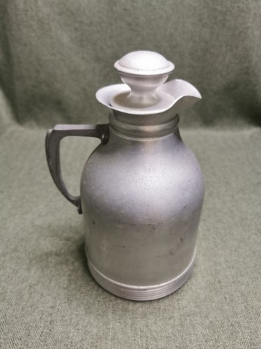 Vintage aluminium thermoskanne - vintage,