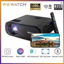 WEWATCH V50 Pro Video Projektor 350 ANSI Lumen Native 1080P FHD Tragbare LED Pro