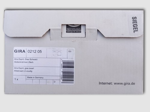 Abdeckrahmen fach 0212 05 - abdeckrahmen, 2-fach,