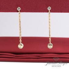 Cartier Ohrringe Love Gelbgold 750 2 Diamanten ca. 0,12 ct. Gold Ohrhänger