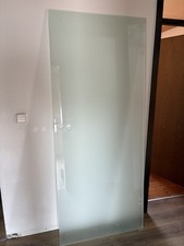 Glastüre einseitig satiniert ohne Beschläge 834 x 1972 x 8 mm, linksanschlag